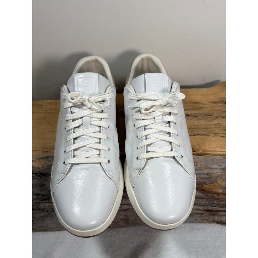 Cole Haan GrandPro Tennis Sneakers Optic White‎ Leather W02897 Womens 10B